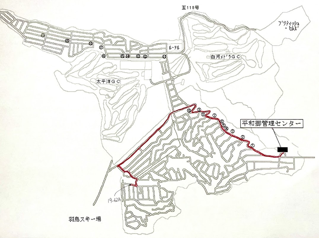 （羽鳥スキー場への街道より南に約600ｍ）